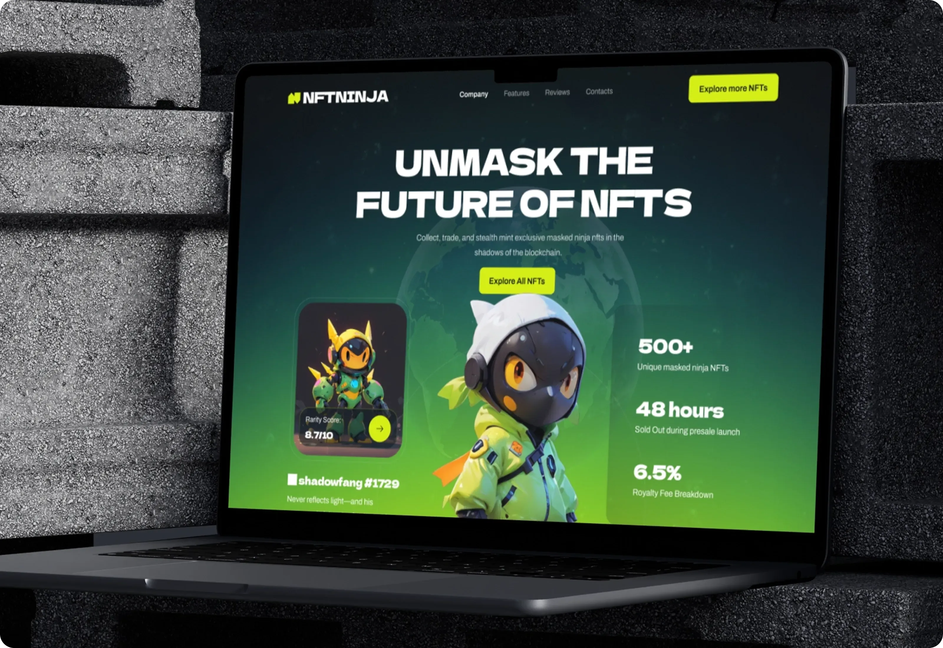 Fat Ninja — Nft Landing & Nft, Web3 Website